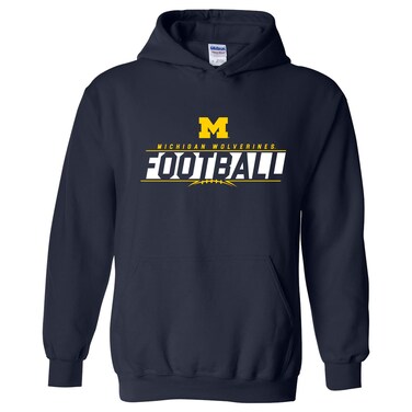 UGP Campus Apparel AH1259 - Michigan Wolverines Football Charge Hoodie - Large - Navy