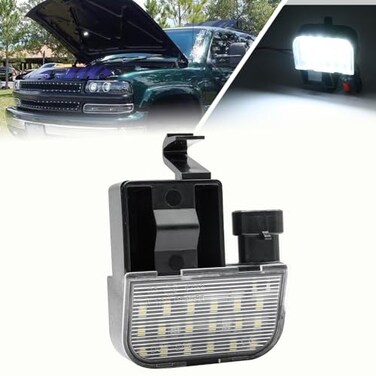 LED Under Hood Light Assembly for 1997-2017 Chevy Tahoe Suburban Avalanche Trailblazer Silverado 1500 2500 3500 Xenon White Led Underhood Engine Compartment Lamp Kit OEM GM 12450086