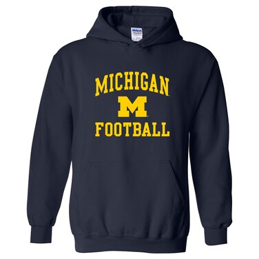 UGP Campus Apparel AH1097 - Michigan Wolverines Arch Logo Football HOODIE - 3X-Large - Navy