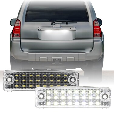 USR 96-23 4Runner License Plate Light &ndash; LED License Plate Lamps (Left + Right) Pair - Compatible with 1996-2023 Toyota 4 Runner / 2000-2019 Sequoia SUV All Models (BRIGHT WHITE LED/PLUG &amp; PLAY)