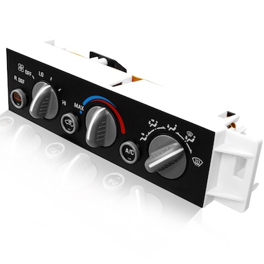 599-006 Front Climate Control Module A/C Heater Air Conditioning Panel w/Rear Window Defogger Switch, Compatible with 1996-2000 Chevy C1500 C2500 Suburban Tahoe GMC Yukon Replace# 9378805 15-72547