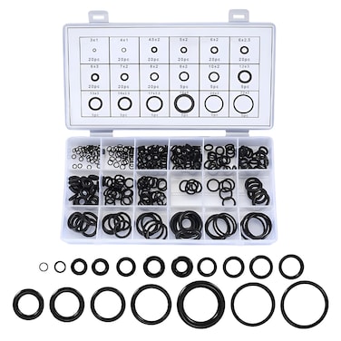 225PCS Seal Gasket Washer, Gasket AC System Seal O-Ring Kits, Universal Sealing O-Rings Gasket Assortment Set for Car, Faucet, Professional Plumbing