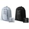 2 Pcs Travel Laundry Bag Washable Dirty Clothes Bag with Drawstring and Zipper for Suitcase, 22 x 18 Inch (Black, Gray,Classic)