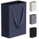 Slim Laundry Hamper with Adjustable Long Handles, 45L Small Laundry Baskets with Mesh Top, Narrow Dirty Clothes Hamper for Bedroom, Closet, and Bathroom - Navy