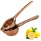 SHIKORI Lemon Squeezer, Large Heavy Duty Handhelp Juicer for Lemon, Stainless Steel Hand Press Citrus Juicer, Lime Squeezer Bar Tool, Manual Citrus Press (Rose Gold)