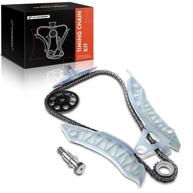 A-Premium Engine Timing Chain Kit W/Tensioner &amp; More [fits DOHC, 4Cyl 1.6L] Compatible with Mini Cooper [R56 Series] 2007-2012, Turbo, Replace# 11314609483, 11317534833, 11317516088, 11217534654