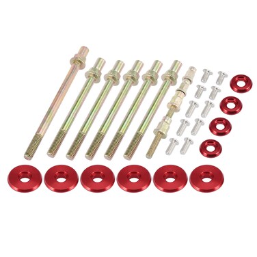 X AUTOHAUX Low Profile Engine Valve Cover Washer Bolt Kit Red for Acura for Honda K-Series Engines K20 K24