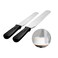 ICSTM ICSTM Offset Spatula,Black Stainless Steel Offset Spatula (2Pack,Straight)