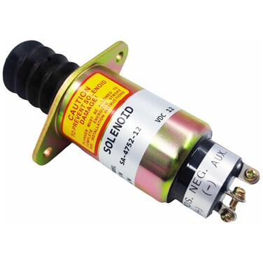 SPJIUQI 12V 3-Terminal Fuel Shut Off Solenoid SA-4752-12 12S7U1B2A Compatible with Woodward 2003 Deutz 05712910 Bomag BW190AD-4 BW213D-4 BW161AC-4 BW161AC-4 BW80 Shutdown Solenoid