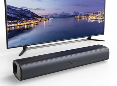 RIOWOIS Sound Bar for Smart TV, Soundbar TV Speakers with Customized Bass Reflector, Compact Design and Easy Set up, Home Audio Surround Sound System for TV PC Projector, Wall Mountable