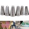 Cake Decorating Icing Piping Tip Set,6 Large Decorating Tips #1M 2A 2D 2F 6B 234, Stainless Steel Pastry Tips Frosting Tips Nozzles for Cupcake Cake Cookie decro