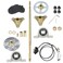 29inch Go Kart Rear Axle Shaft Assembly Kit 740mm Axle Sprocket Hub Brake Chain Brake Master Cylinder Caliper Replacement for Drift Trike Go Kart