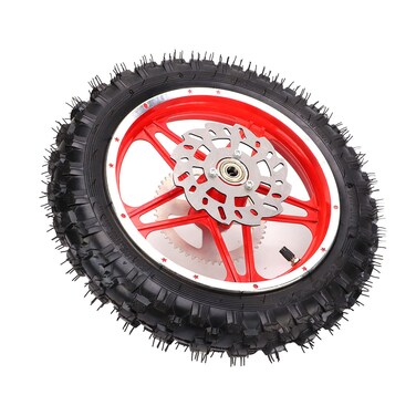 Pit Bike Rim Mini Bike Wheels 10 Inch Pit Bike Rim Dirt Bike Rear Wheel 2.5‑10In Rear Wheel Rim Tyre Assembly Nonslip Wearproof For Off Road Motorcycles Dirt Pit Bikes