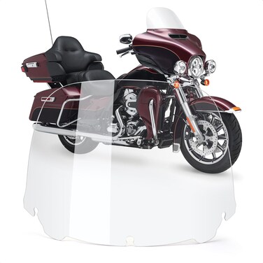14 Inches Clear Windshield Windscreen Compatible for 2014-2023 Harley Davidson Touring Street Glide/Electra Glide/Ultra Limited/Tri Glide FLHT FLHX FLHXS FLHTK