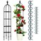 Garden Trellis for Climbing Plants Outdoor Obelisk Trellis 6ft for Potted Plants Cucumber Tomato Pea Rose Vines and Flowers Stands with 20 Pcs Trellis Clips