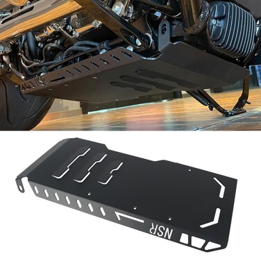 RUNNING PANTHER Motorcycle Black Skid Plate for Harley Breakout Fat BOY 2018-2024 2023 Aluminium Motorcycle Black Skid Plate Lower Engine Base Chassis Guard Protection Kit Accessories