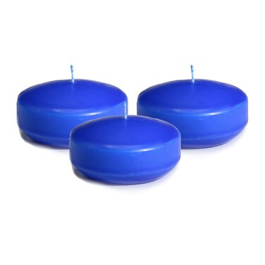 CandleNScent Unscented Floating Candles   2 Inch - Fits in 2 Inch Vase and Above   Dark Blue   Floats On Water   Pack of 3