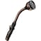 RESTMO Watering Wand Heavy Duty, 15-Inch Metal Garden Hose Wand with 10 Spray Patterns, Long Hose Nozzle Sprayer with Thumb Flow Control, Ideal to Water Hanging Baskets and Shrubs, Bronze