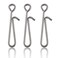 Dr.Fish 50 Pack Fast Fishing Snap Clips Stainless Steel Hanging Snap Quick Lock Hook Link Clips Rigging Link Clips Safety Decoy Swivels Snap Size 3, 40Lb