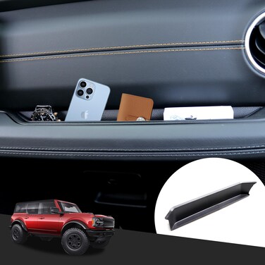 sukemichi 2024+ JL Grab Bar Tray for Jeep Wrangler - Passenger Grab Handle Storage Tray Organizers Door Storage Box Customized for 2024 2025 Jeep Wrangler JL 4XE Accessories, 1 Pack, Black