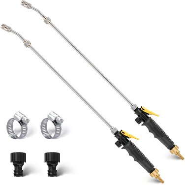 Saillong 29 Inches Sprayer Wand, Adjustable Universal Sprayer Match 3/8'' Hose, Stainless Steel Replacement Sprayer Wand with Shut off Valve(1 Pack)