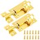 Zorfeter 2 Inch Barrel Bolt Latch, Stainless Steel Slide Door Latch Lock with Mounting Screws, Gold, Pack of 2
