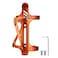 Corki Cycles Left Side Load Water Bottle Cage, Side Entry Bike Water Bottle Holder for Road &amp; Mountain Bikes - 1 Pack - Orange-Aluminum Alloy