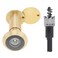 HOJLKLD Door Viewer Peephole, Solid Brass 200 Degree Peephole with 16 MM Drill Bit, 5/8 Inch Pipe Diameter Viewer with Heavy Duty Privacy Cover for 1-3/8" to 2-1/6" Doors (Gold)