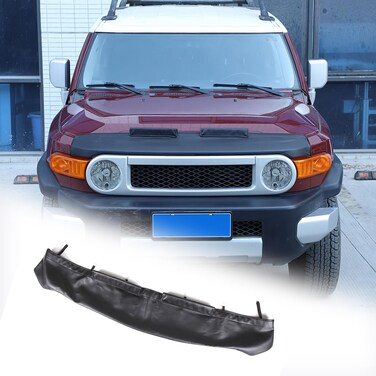 HIRUFAIT Hood Protector Bra for Toyot@ FJ Cruiser 2007-2021 Accessories, Leather Car Hood Guard Hood Shield Bug Deflector, Medium Profile