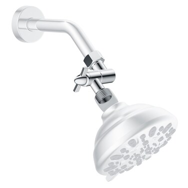 Hibbent All Metal Shower Head Elbow Adapter, 360 &deg; Adjustable Swivel Brass Showerhead Adapter, Stainless Steel Shower Arm Extension for Fixed and Rain Showerhead, Wall Mounted Shower Connector, Chrome