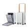 MILADA Luggage Hard Shell Suitcases Airline Approved Carry On Luggage 22x14x9 TSA Approved Luggage 20 Inch Front Opening Pocket Suitcase with Wheels Travel Luggage Wide Handle, White