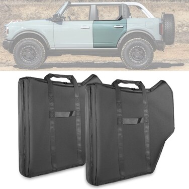 USSKYBOY REAR Door Storage Bags for Ford Bronco 4-Door Model 2021-2024 (1 Pair, black)