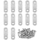 Litoexpe 12 Pcs 1.9 Inch Stainless Steel Straight Brackets, Silver Flat Straight Brace Metal Mending Plate Connector for Wood Furniture Repair, with 24 Pieces Screws (1.9 x 0.6 inch, 47 x 16 mm)