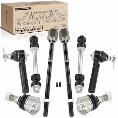 A-Premium Set of 8, Front Sway Bar Link, Lower Ball Joint, Inner &amp; Outer Tie Rod End, Compatible with Ford Mustang 1994-2004