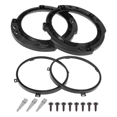 X AUTOHAUX 7 Inch Round Headlight Mounting Retaining Bracket Ring Set with Headlight Metal Ring for Jeep Wrangler JK 2007-2017 Black
