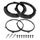X AUTOHAUX 7 Inch Round Headlight Mounting Retaining Bracket Ring Set with Headlight Metal Ring for Jeep Wrangler JK 2007-2017 Black