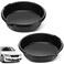 Gisafai 4 Pcs 2 Gallon/ 8 L Round Oil Drain Pan Motor Oil Drip Catcher Pan Reusable Plastic Oil Catch Pan for Wheels Truck and Trailer Wheel, Black
