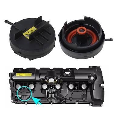 MUNIK 11127552281 PCV Engine Cylinder Head Valve Cover Compatible with BMW 130i 325i 330i 523i 530i 630i 730Li 1 3 5 6 7 Series X1 X3 X5 Z4
