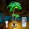 7FT 288LED Lighted Solar Artificial Palm Tree with 2 Trunks Light UpArtificial Palm Tree with LED Lights, for Home Decoration, Parties, Christmas, Nativity Scenes, and Outdoor Patios Tropica