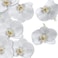 LARDUX Fake Flower Heads -Pack of 20 Artificial Orchid Heads Faux Butterfly Flower Head Bulk for DIY Wedding Crafts Party Centerpieces Home Decor -White