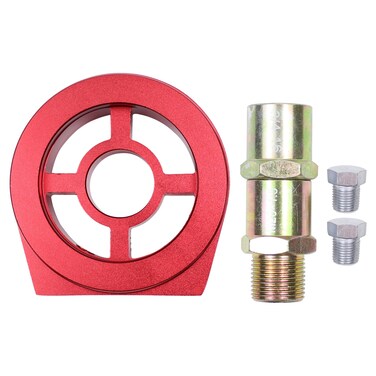 ApplianPar Aluminum Oil/Gauge Filter Sandwich Adapter Plate Kit Replacement for Racing Sport JDM