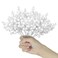 16 Pieces Artificial Glitter Berries Stems, 8-Inch Winter Christmas Picks Berry Sprays Twig Glitter Holly Berry Branches for Xmas Tree Fillers Ornaments, Wreath, Crafts, Home Holiday Decor (White)