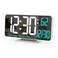 KOSUMOSU Digital LED Clocks for Bedrooms 6.7in White Alarm Clock, Dimming, 12/24h, Date, Day of Week,Temp,Desk Clock, LED Clock for Bedside, Digital Calendar Clocks for Living Room Essentials
