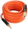 YOTOO Air Hose 3/8 in. x 25 ft, 300 PSI Heavy Duty Hybrid Air Compressor Hose, Lightweight, Kink Resistant, All-Weather Flexibility with 1/4-Inch Industrial Air Fittings and Bend Restrictors, Orange