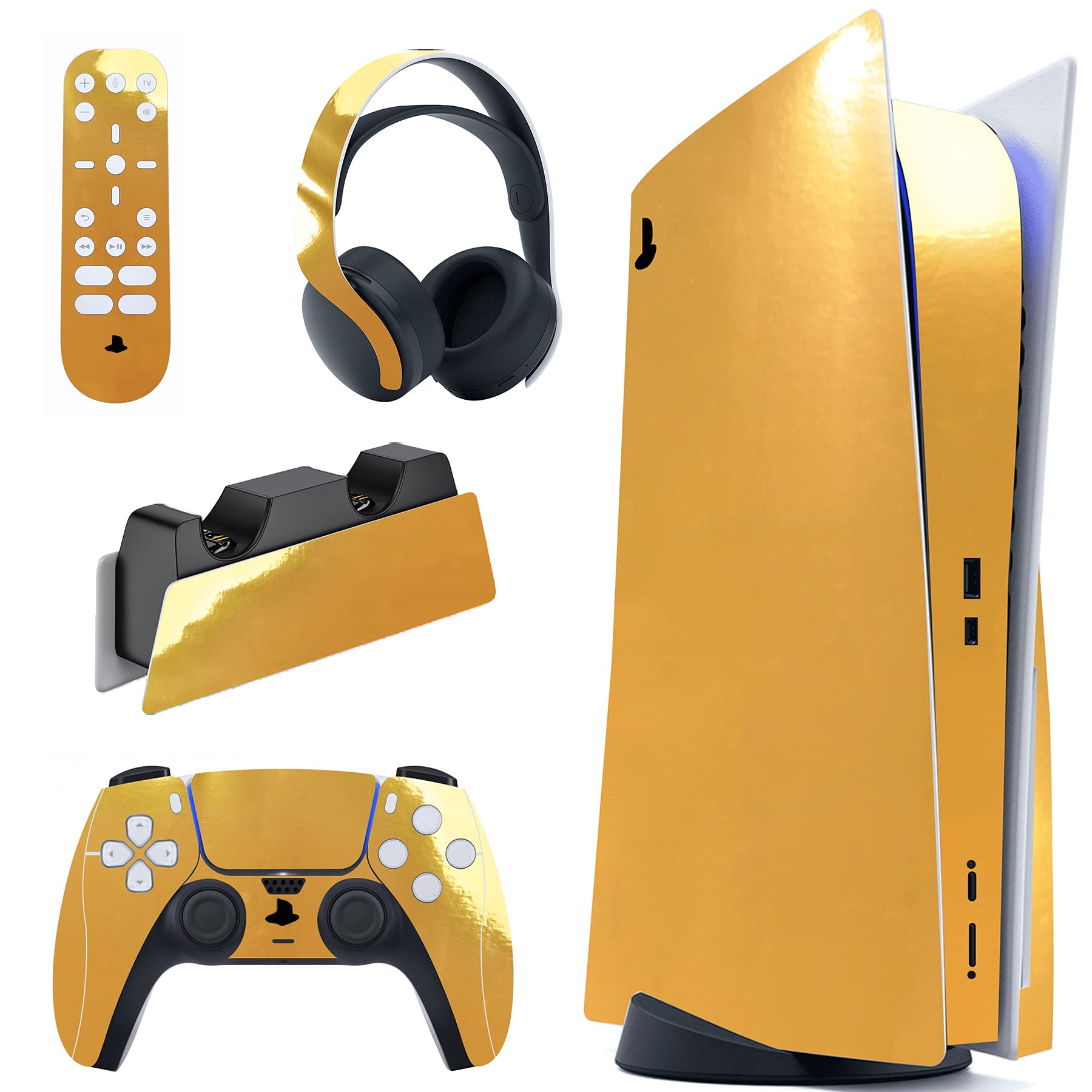 playvital Playvital Chrome Glossy Full Set Skin Decal For PS5