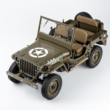 FCXㅤ RocHobby 1/6 1941 MB Scaler RC Car, 4x4 Hobby Grade RC Car Mini RC Rock Crawler Military, 2.4Ghz RC Truck with 550 Brushed Motor, LED Lights for Adults Without Battery and Charger