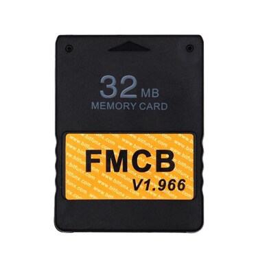PS2 Fat FMCB Free McBoot Card v1.966, Memory Card for PS2 Fat Console - Plug &amp; Play Video Game Adapter with No Lag (32MB Memory Card for PS2)