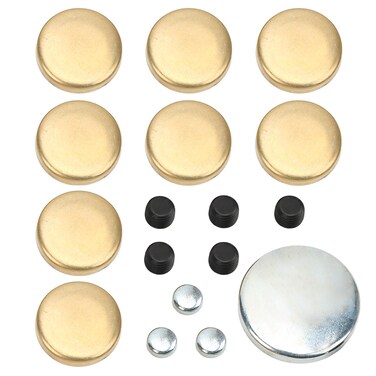 Camrusic Engine Freeze Plug Kit Brass Freeze Frost Expansion Plug Parts MPE-100BR Compatible with Chevy Small Block 283ci 305ci 327ci 350ci 1957-1997