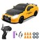 YUAN PLAN Remote Control Car 1/24 2.4GHz 4WD RC Drift Car, Rechargeable High Speed RC Cars with Cool Lights, Batteries and Extra Tires Toys for Kids (Yellow)