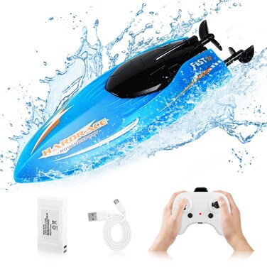 GARAYFUN RC Boat for Kids Boys - 2.4GHz Remote Control Boat for Pools and Lakes, Pool Toys with Dual Sided Driving, Upright Ejection, Low Battery Alarm, Water Play Toy, RC Boats Gifts for Boys Girls